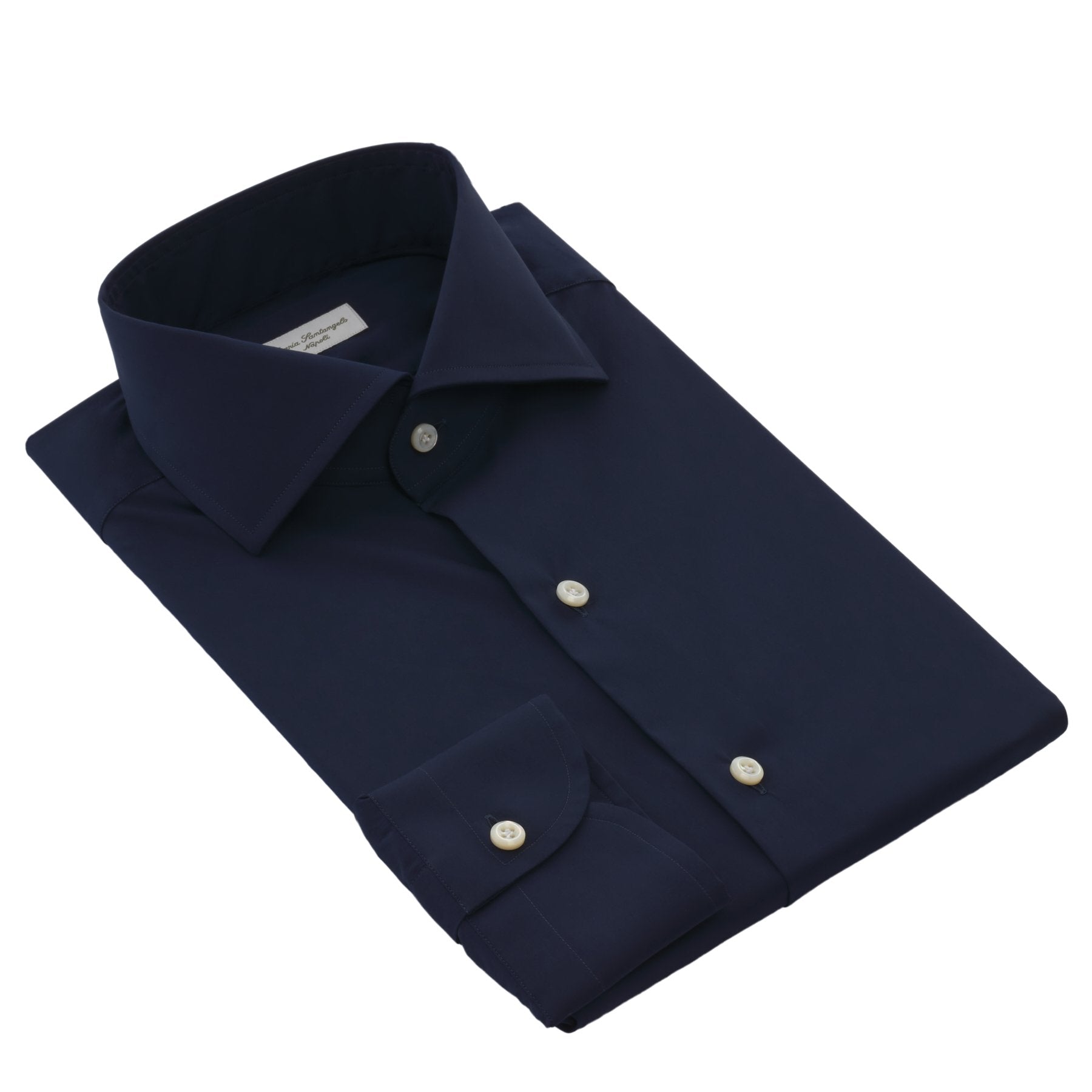Cotton-Blend Shirt in Navy Blue