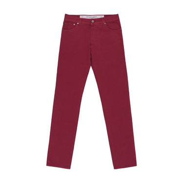 Richard J. Brown Cotton-Linen Blend Jeans in Cardinal Red - SARTALE