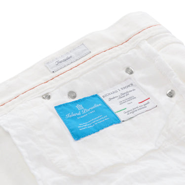 Richard J. Brown Cotton-Linen Blend Jeans in White - SARTALE