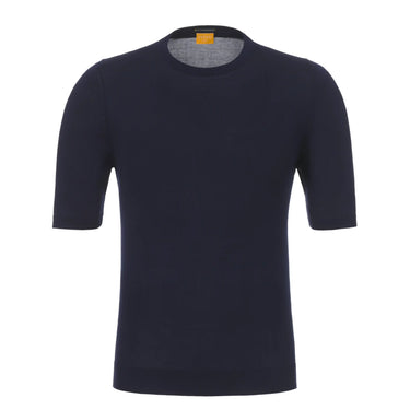 Svevo Crew Neck Cotton Jersey Navy Blue T-Shirt - SARTALE
