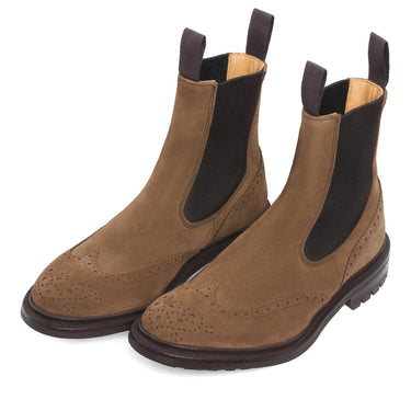 Tricker's "Henry" Suede Slip-On Chelsea Boots - SARTALE