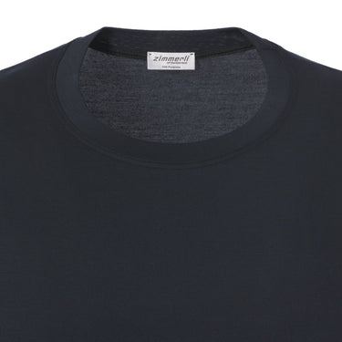 Zimmerli Crew-Neck T-Shirt in Midnight Blue - SARTALE