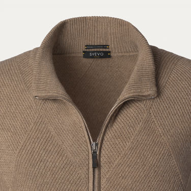 Svevo Cashmere Zip-Up Sweater - SARTALE