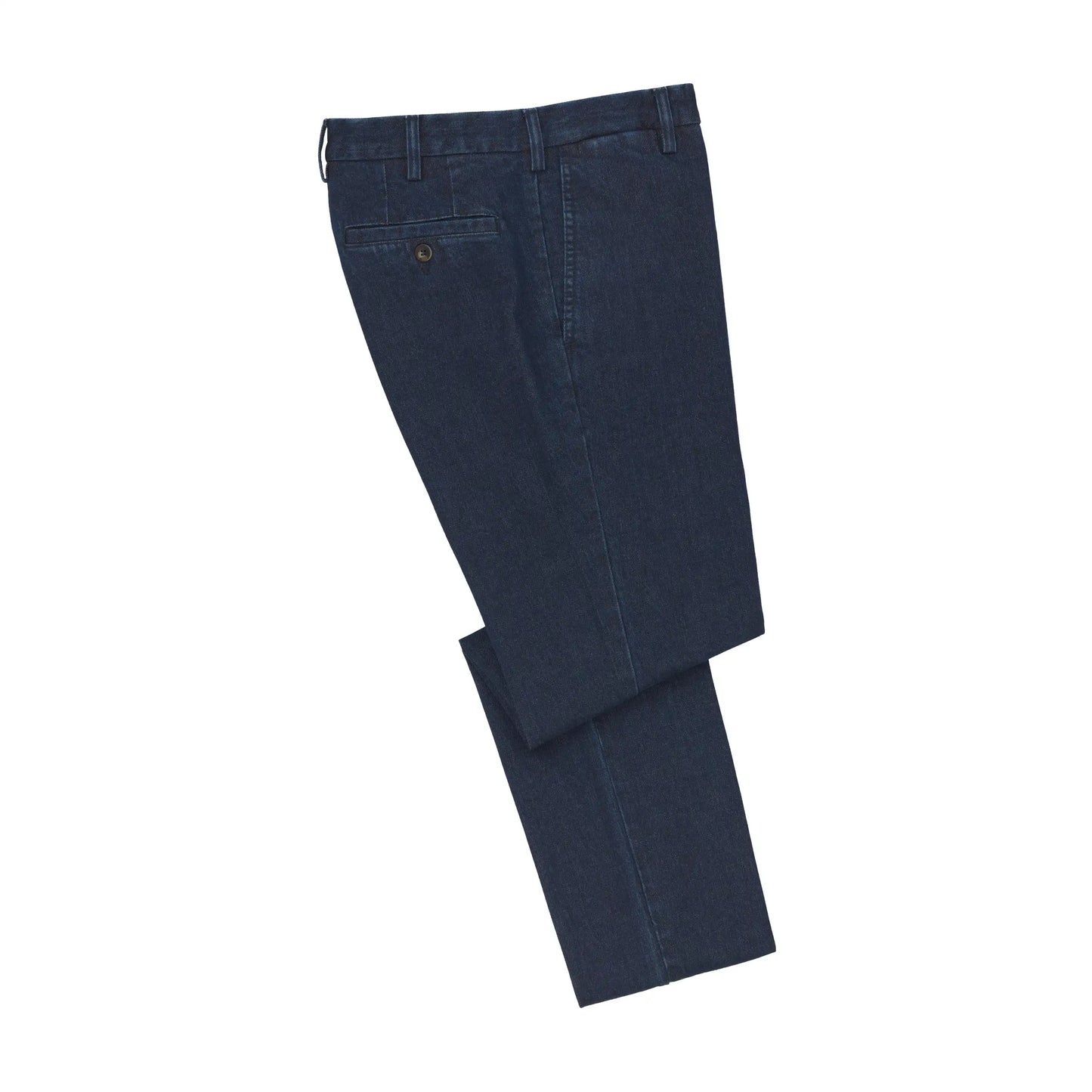 Slim-Fit Denim Cotton Trousers in Blue