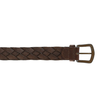 Braided Leather Belt in Brown