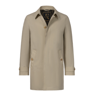 Sealup 11516SEU 96233 119 beige raincoat with classic collar and button closure, featured in SARTALE's SS25 outerwear collection.