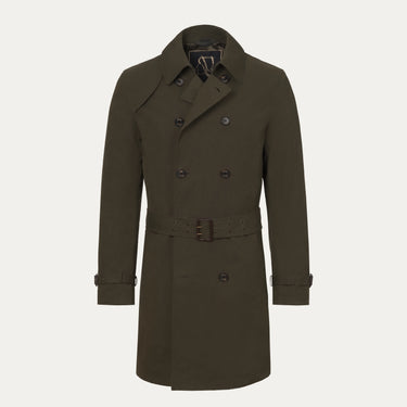 Gabardina clásica para lluvia en color verde oscuro