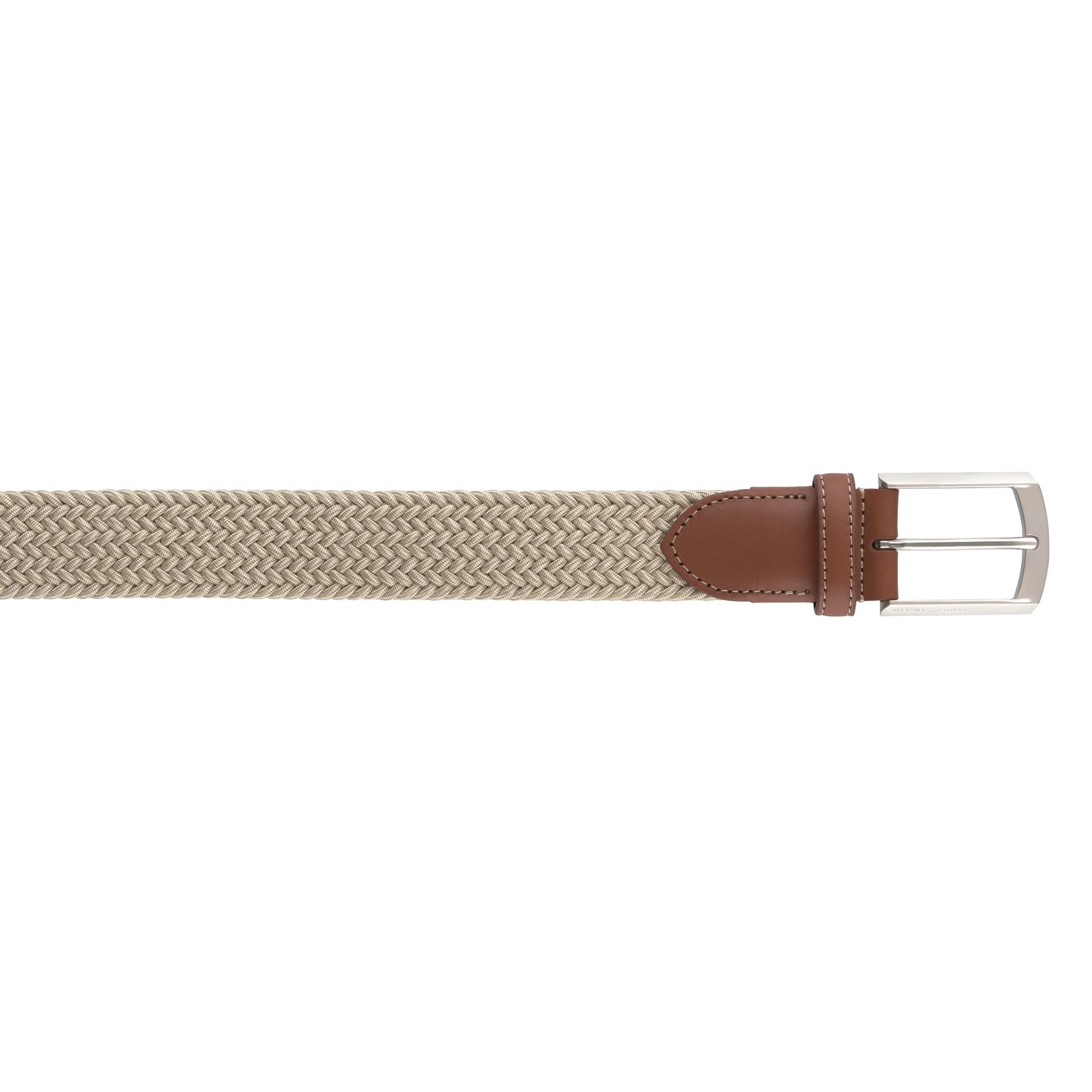 Elastic Braided Belt in Beige
