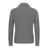 Cashmere-Wool Zip Cardigan in Grey Melange