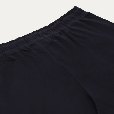 Stretch-Cotton Drawstring Shorts in Navy Blue