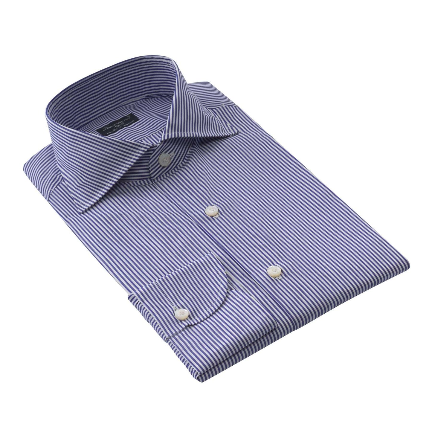 Finamore Bengal-Stripe Cotton Shirt in Blue - SARTALE