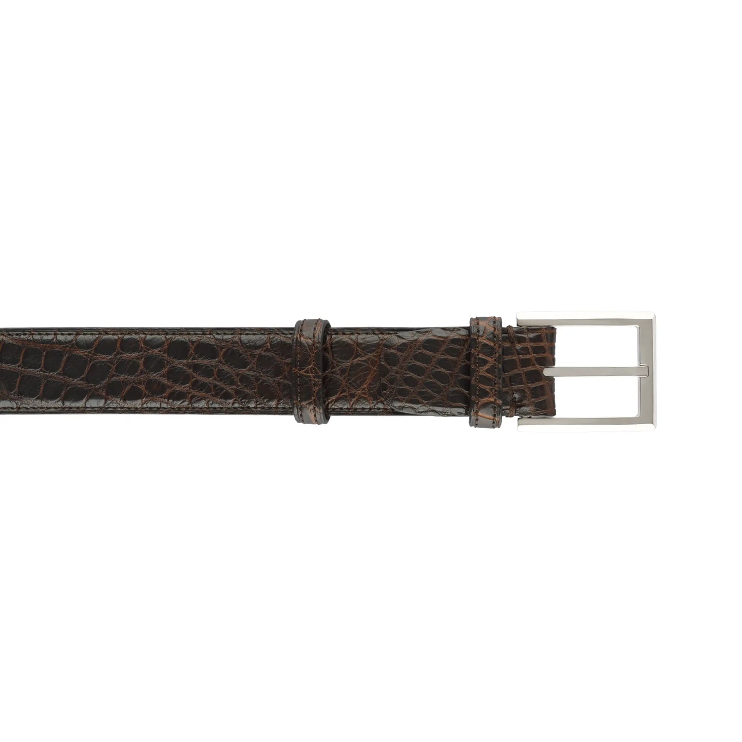 Alligator Leather Belt in Brown
