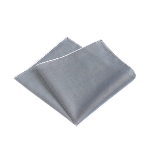 Cotton Pocket Square in Mineral Grey