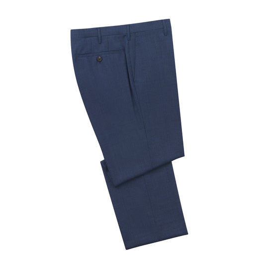 Regular-Fit Virgin Wool Trousers in Cobalt Blue