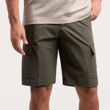Stretch Cargo Bermuda Shorts in Olive Green