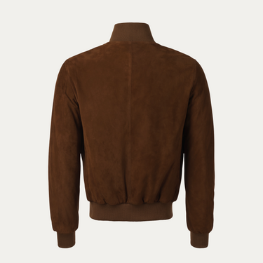 Alfredo Rifugio Suede Bomber Jacket in Brown - SARTALE