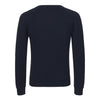 Crew-Neck Cotton-Cashmere Blend Pullover in Midnight Blue