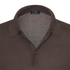 Silk Polo Shirt in Brown