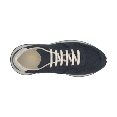"Track Premium" Suede Leather Sneaker in Navy Blue