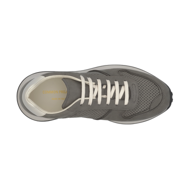 "Track Premium" Suede Leather Sneaker in Grey