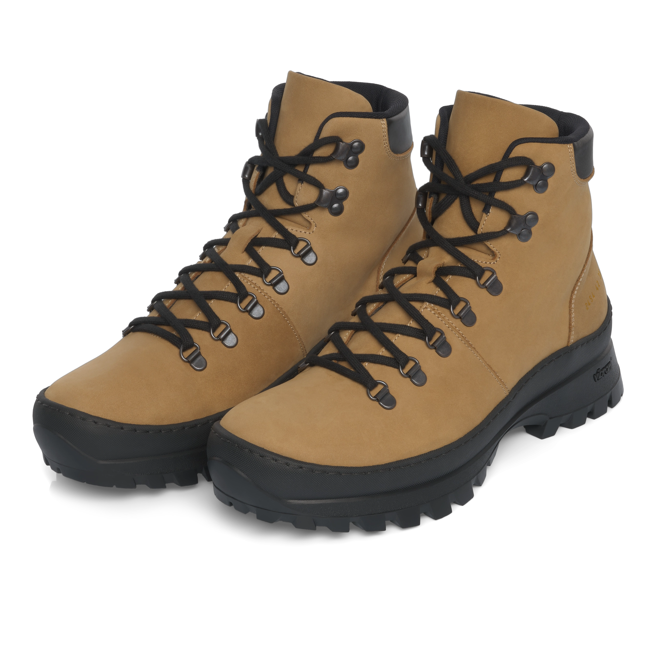 Suede Leather Hiking Boot in Cognac