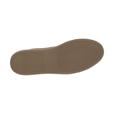 Outsole view of Common Projects 2478 9417 Achilles Tonal sneaker in dark brown, showing textured rubber sole for grip and durability.