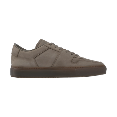 Side profile of grey Common Projects 2487 3810 sneaker with tonal stitching and gum rubber sole, part of the SS25 collection at SARTALE.