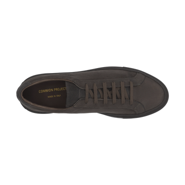 "Achilles" Nubuck Leather Sneaker in Charcoal