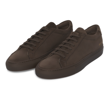"Achilles" Nubuck Leather Sneaker in Moka