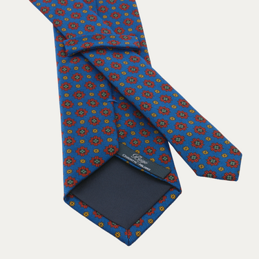 Woven Silk Printed Tie with Flower Design