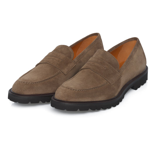 Suede Loafer in Light Brown