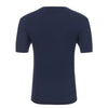 Leinen-T-Shirt mit Rundhalsausschnitt in Blaumeliert