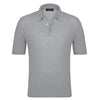 Silk Polo Shirt in Grey Melange
