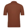 Silk Polo Shirt in Brick Red