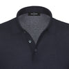 Silk Polo Shirt in Midnight Blue