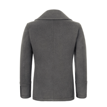 Amalfi Wool and Cashmere Peacoat in Grey