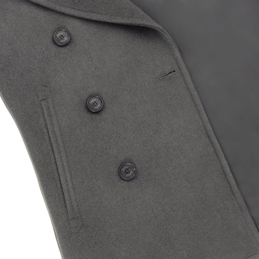 Amalfi Wool and Cashmere Peacoat in Grey