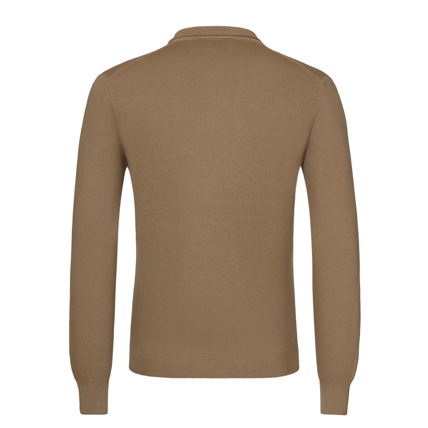 Wool Half-Zip Sweater in Sand Brown