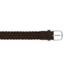 Braided Alligator Leather Belt in Brown