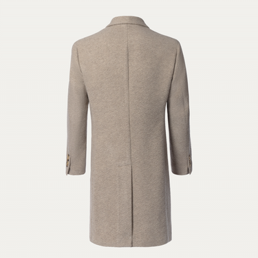 Piacenza Cashmere Double-Breasted Virgin Wool and Cashmere-Blend Coat in Ivory - SARTALE