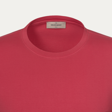 Cotton Crew-Neck T-Shirt in Vibrant Red