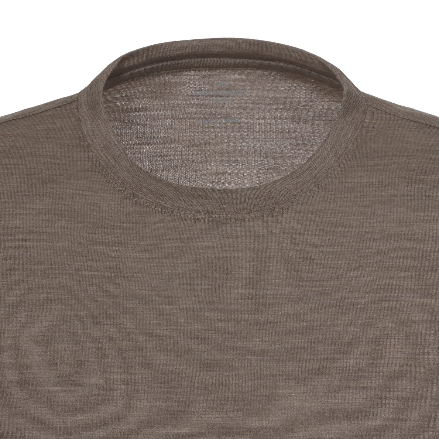 Wool Long Sleeve T-Shirt in Light Brown