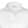 Cotton Polo Shirt in Off White with Long Placket