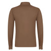 Cotton Polo Shirt in Bronze with Long Placket