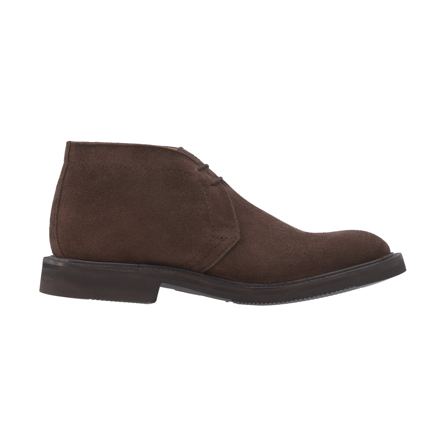 "Polo" Two-Eyelet Suede Chukka Boots in Coffee