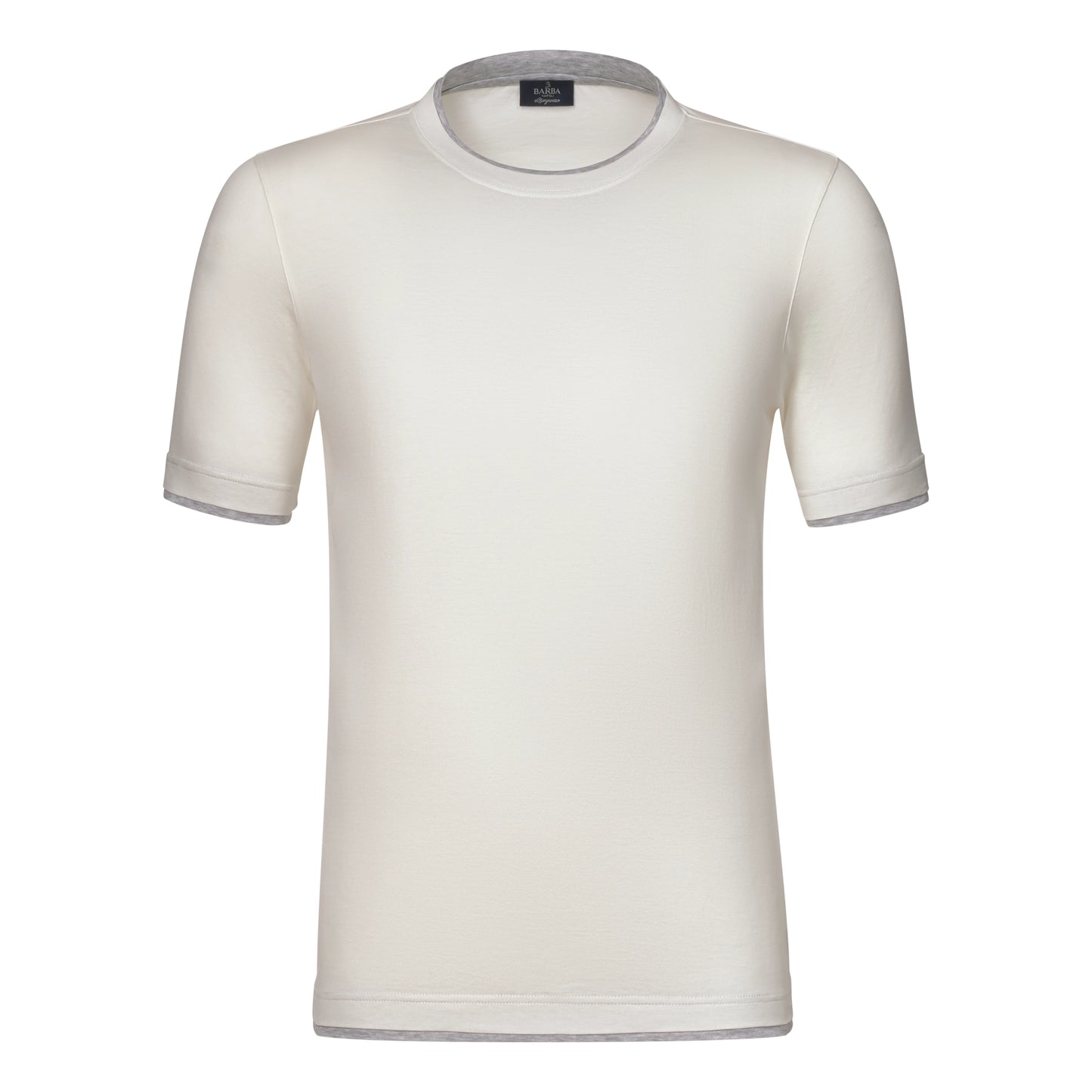 Cotton Crew-Neck T-Shirt in Warm White