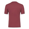 Baumwoll-T-Shirt mit Rundhalsausschnitt in mattem Magenta
