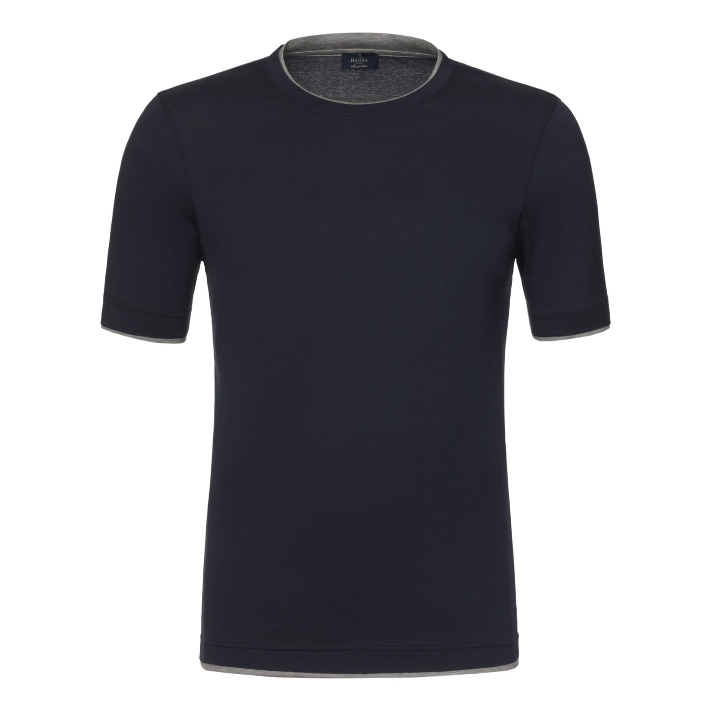 Cotton Crew-Neck T-Shirt in Space Blue