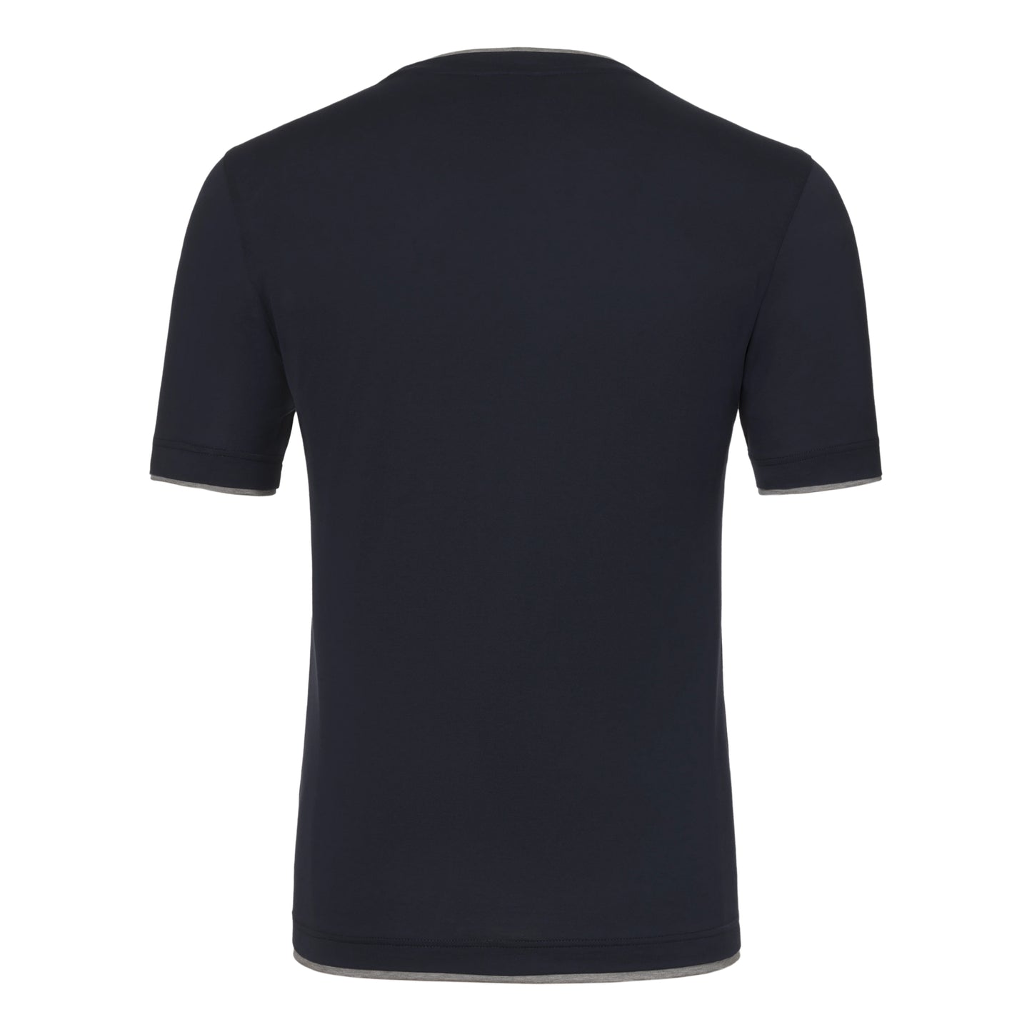 Baumwoll-T-Shirt mit Rundhalsausschnitt in Space Blue