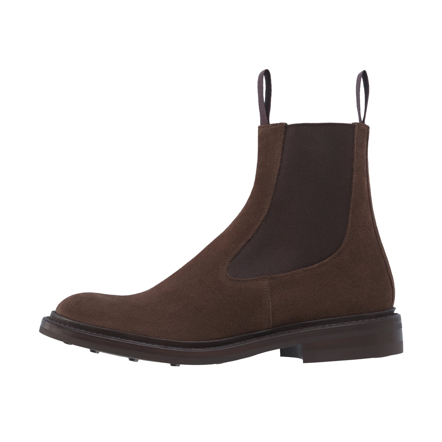 "Stephen" Suede Slip-On Chelsea Boots in Coffee